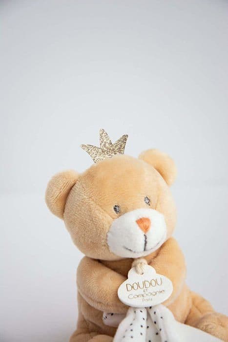 Bear Little King docka med gosedjur - DOUDOU ET COMPAGNIE - 10 cm - Blandat - Födelse