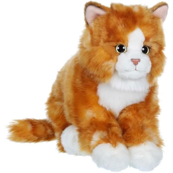 Gipsy Toys - Röd och vit Mimiz Cat - Mjukleksak - 28 cm