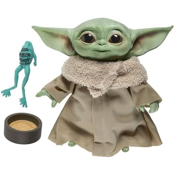 STAR WARS - The Child - pratande plyschleksak med karaktärsljud och tillbehör - The Mandalorian-leksak - för åldrarna 3 och uppåt