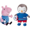 Miniatyrbild 1 av 2: Set med 2 JEMINI mjuka leksaker - Peppa Pig T'choupi - +/- 17 cm - för barn