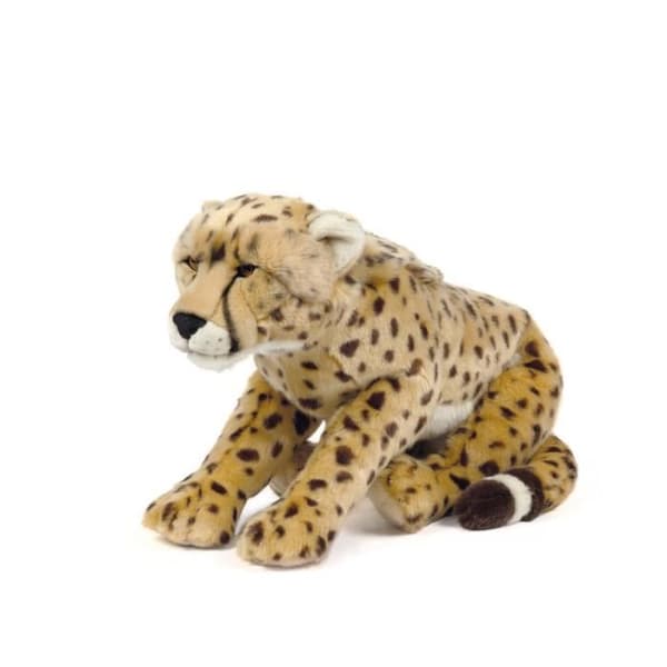 Cheetah Living Nature mjukis - Stor storlek 50cm - Beige och brun färg