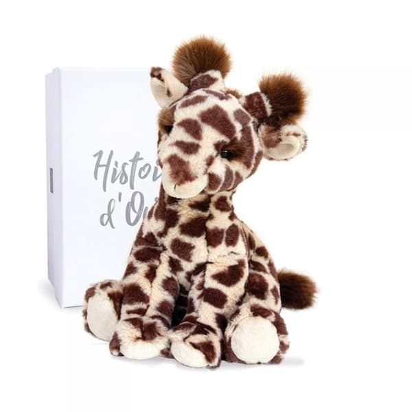 Histoire d'Ours - Lisi den naturliga giraffen mjukleksak 30 cm - DOUDOU ET COMPAGNIE