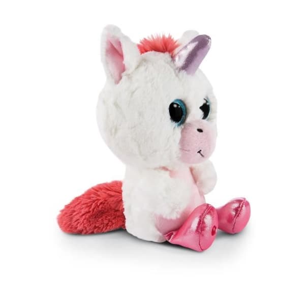 Pelser - Nici - Glubschis - Enhörning - 15 cm - Vit/Rosa - För barn från 3 år
