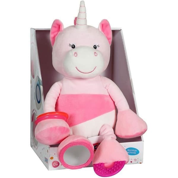 GIPSY Unicorn Plyschleksak - Modell 70862 - Vit-Rosa - 25 cm - Mjukt gosedjur för baby