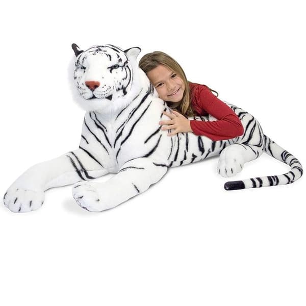 Vit tiger mjukis - Melissa Doug - Plysch - För barn från 3 år - Inomhus