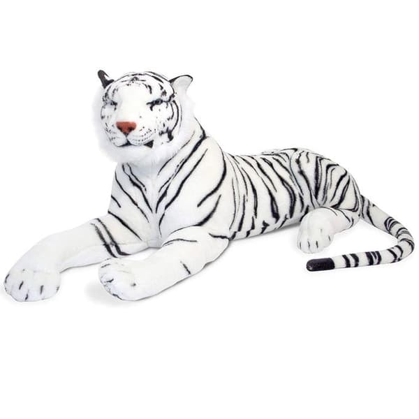 Vit tiger mjukis - Melissa Doug - Plysch - För barn från 3 år - Inomhus