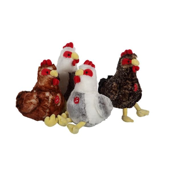 Gipsy Toys - Grå & Vit klingande Höna - 22 cm