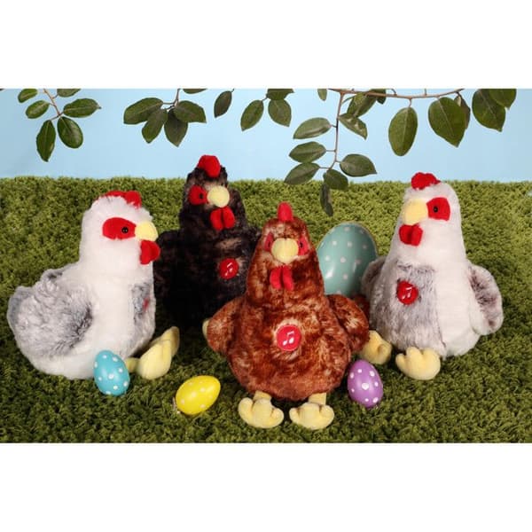 Gipsy Toys - Grå & Vit klingande Höna - 22 cm