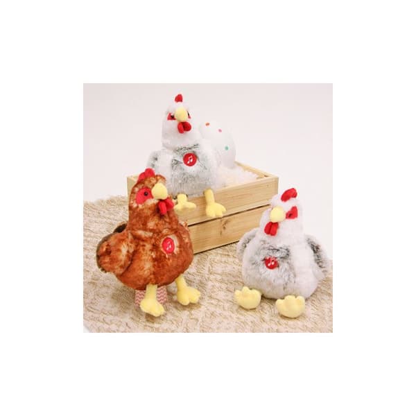 Gipsy Toys - Grå & Vit klingande Höna - 22 cm