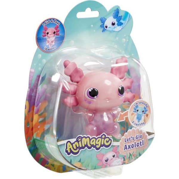 Interaktivt djur - GOLIATH - Animagic Let's Glo Axolotl Pink - Lätt och taktil funktion från 4 år