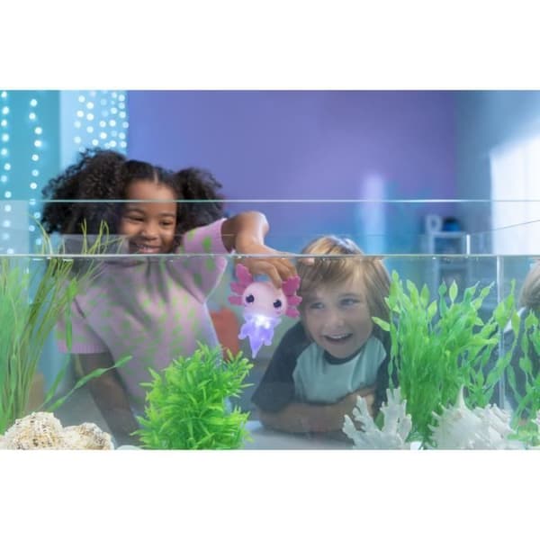 Interaktivt djur - GOLIATH - Animagic Let's Glo Axolotl Blue - Lätt och taktil funktion från 4 år