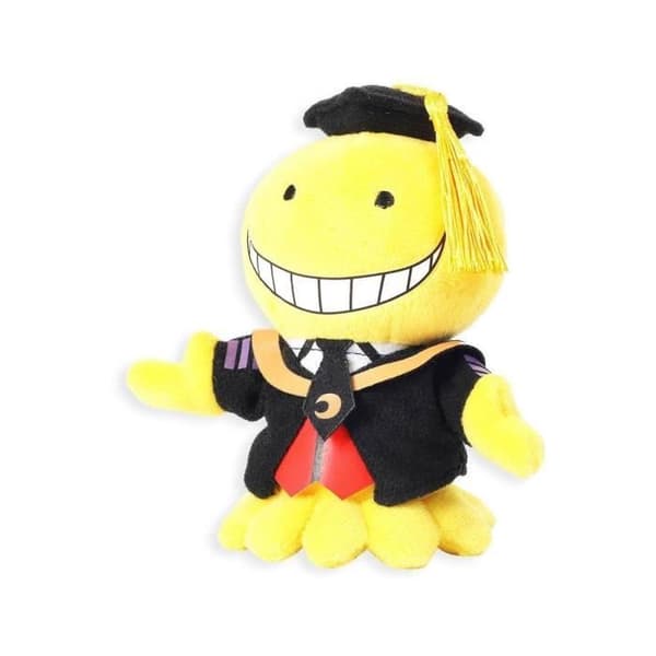 Plysch - Sakami Merchandise - Assassination Classroom - Koro Sensei - Vit Gul Svart - 12 cm