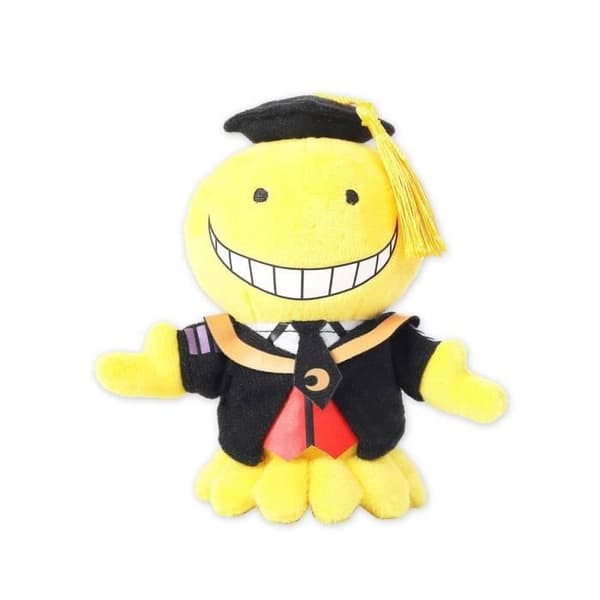 Plysch - Sakami Merchandise - Assassination Classroom - Koro Sensei - Vit Gul Svart - 12 cm