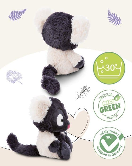 Peluche Nici - 49806 NICI - 49806 Lemurmaskot i plysch Ruffi 25cm GRÖN