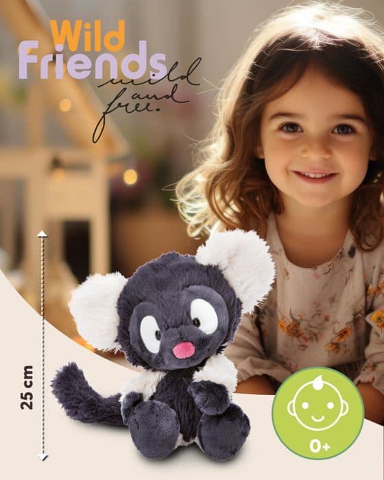 Peluche Nici - 49806 NICI - 49806 Lemurmaskot i plysch Ruffi 25cm GRÖN