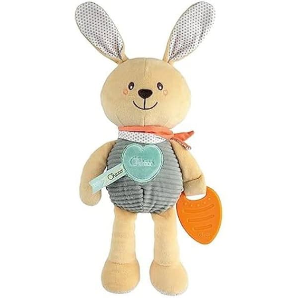 Peluche - CHICCO - Min söta Doudou - Mjuk kanin - Tandringsring - Multi färgad