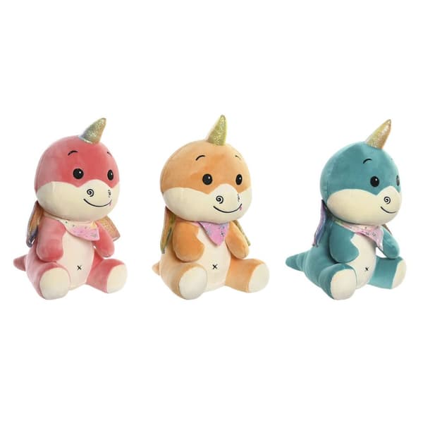 Fluffy toy DKD Home Decor Yellow Orange Mint Polyester Children's 19 x 20 x 28 cm (3 Units)