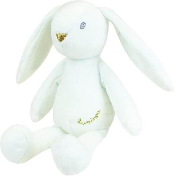 JEMINI Luminou White Rabbit Luonnonvalaiseva pehmolelu toimii ilman paristoa +/- 20 cm