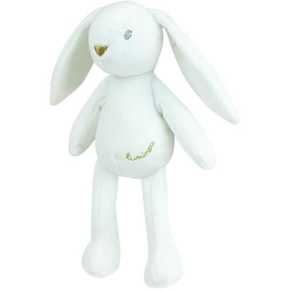 JEMINI Luminou White Rabbit Luonnonvalaiseva pehmolelu toimii ilman paristoa +/- 20 cm