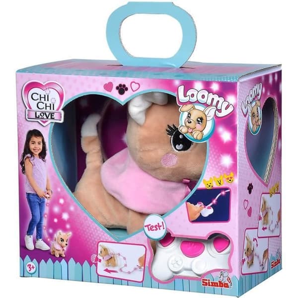 Chihuahua Chi Chi Love Loomy -pehmolelu - 20 cm - Vaijerilla ohjattava pehmolelu - Paristot sisältyvät