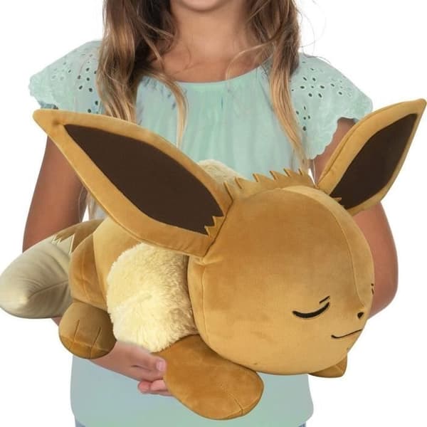 Mjukisdjur - BANDAI - Pokémon - Eevee (Eevee) 40cm - Mycket mjuk sovande Pokémon mjukisdjur - JW0222