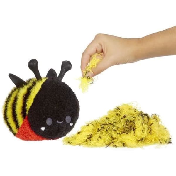 Fluffies Stuffiez - ASMR plyschleksak att personifiera - Bi/Nyckelpiga - Fyllning att ta bort och upptäcka en annan karaktär -