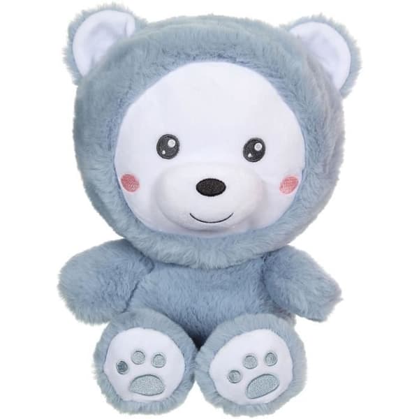 Bamse med hætte og kæledyr - GIPSY TOYS - Blå, 24 cm