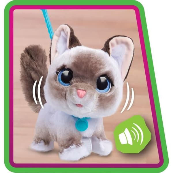 Interaktiv leksak - FURREAL FRIENDS - Stor vandrande kattunge 23 cm - Interaktivt djur med koppel