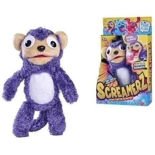 Smoby - Screamerz - Hauska interaktiivinen pehmolelu - Apina - 28 cm - Ääntää ravistettaessa tai painettaessa
