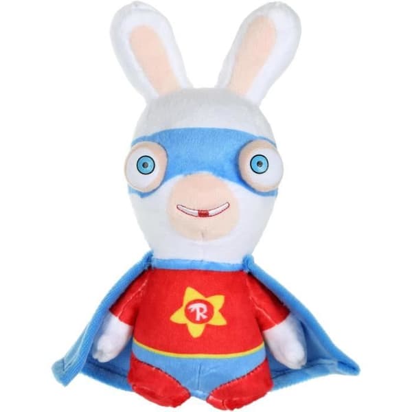 RAVING RABBIDS Punainen Supersankari Pehmolelu Äänellä - 18 cm