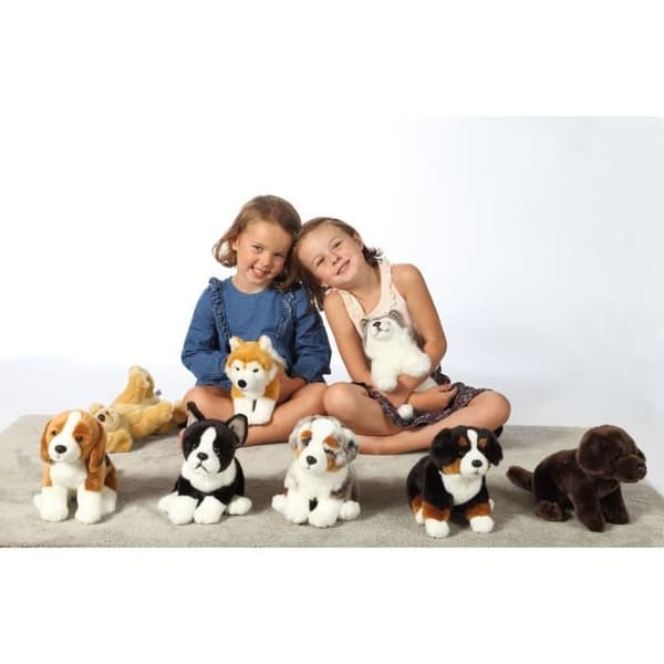 Berner Sennenhund Plysch - GIPSY TOYS - Sittande, 25 cm