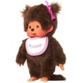 Pikkukuva 1 / 3: Monchhichi-tytön ruokalappu pinkki 20 cm