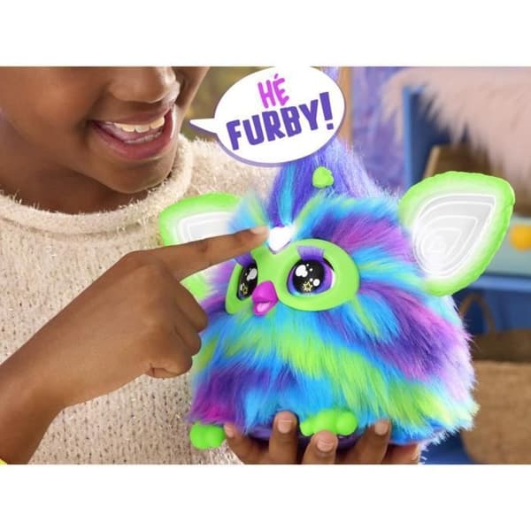 Furby Galaxy, ääniaktivoitu pehmolelu, joka hohtaa pimeässä, interaktiivinen lelu, 6-vuotiaille ja sitä vanhemmille