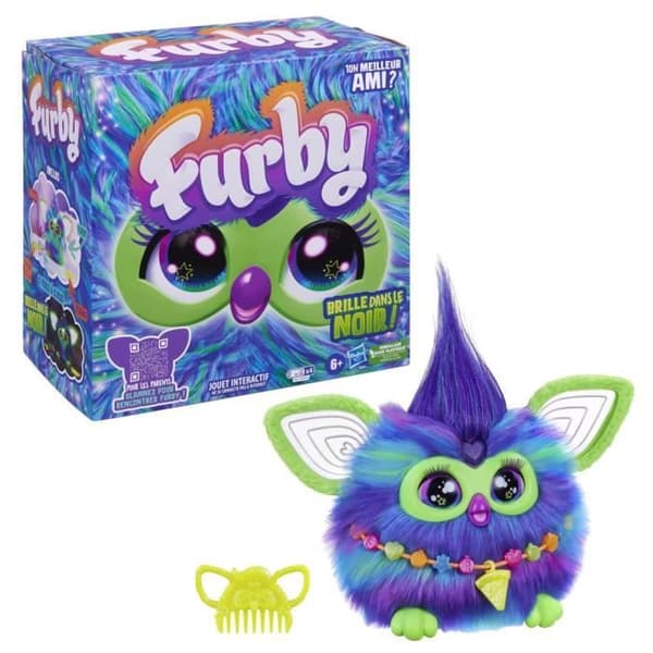 Furby Galaxy, ääniaktivoitu pehmolelu, joka hohtaa pimeässä, interaktiivinen lelu, 6-vuotiaille ja sitä vanhemmille