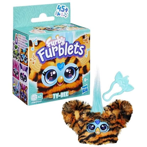 Furby Furblets Ty-Bee, Mini Elektronisk Plys til Piger og Drenge, Over 45 Lyde, Fra 6 År, Hasbro