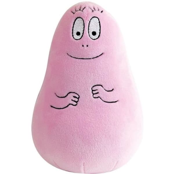 Låda med 9 Barbapapa plyschleksaker +/- 15 cm - JEMINI - Innehåller Barbapapa, Barbamama och deras sju barn.