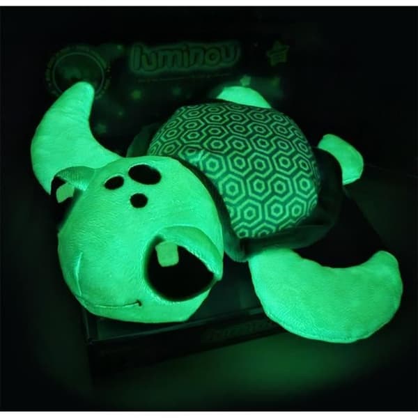 My Little Shell Naturlig Lysende Skildpadde Plys +/- 25 cm - JEMINI - Opladelig med lys, fungerer uden batterier.