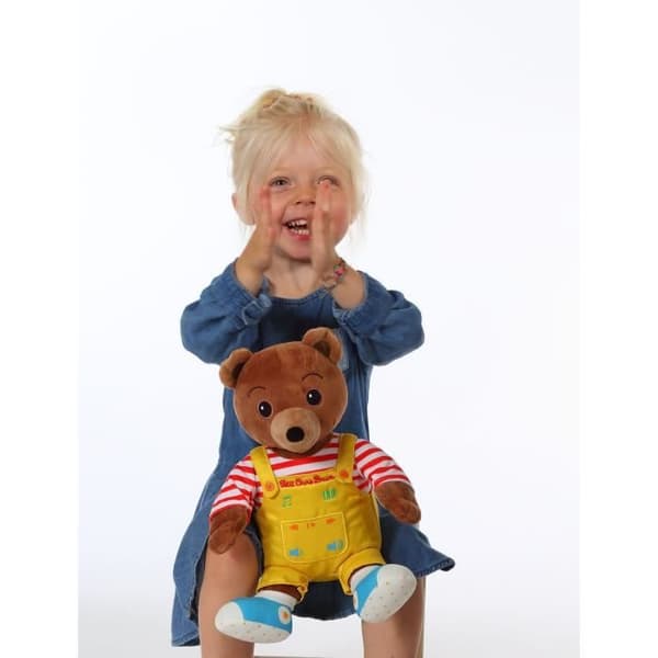 Gipsy Toys - Lilla Bruna Björnen - Talande Musikalisk Berättare Plysch - 28 cm - Brun Gul Röd