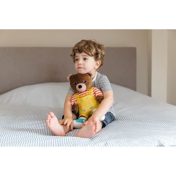Gipsy Toys - Lilla Bruna Björnen - Talande Musikalisk Berättare Plysch - 28 cm - Brun Gul Röd
