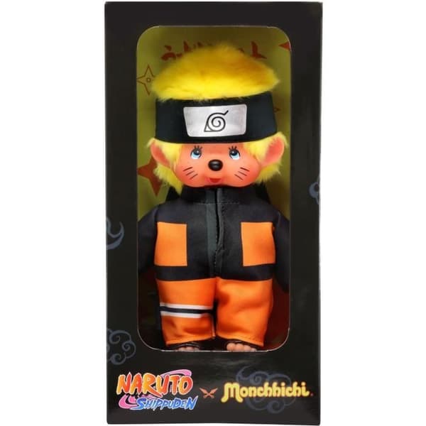 Bandai - Monchhichi - Naruto Shippuden Monchhichi -pehmolelu - 20 cm pehmeä pehmolelu lapsille ja aikuisille - SE241088