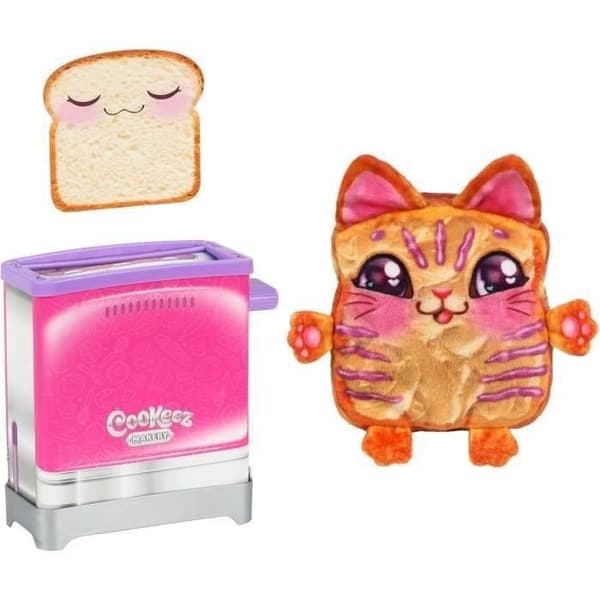 Toasty Treatz - ÄLGLEKSAKER - COOKEEZ MAKERY - Doftande gosedjur i form av ett rostat bröd, interaktiv brödrost