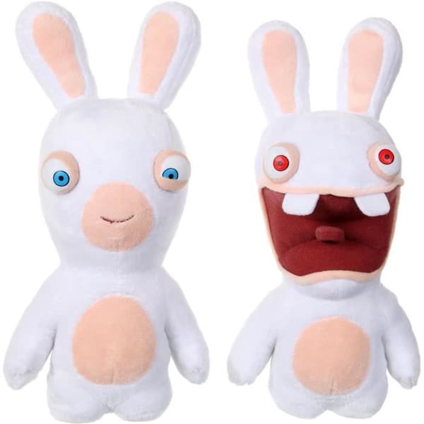 Gipsy Toys - Kaniner med Lyd - Lukket Mund - 28 cm - Hvid