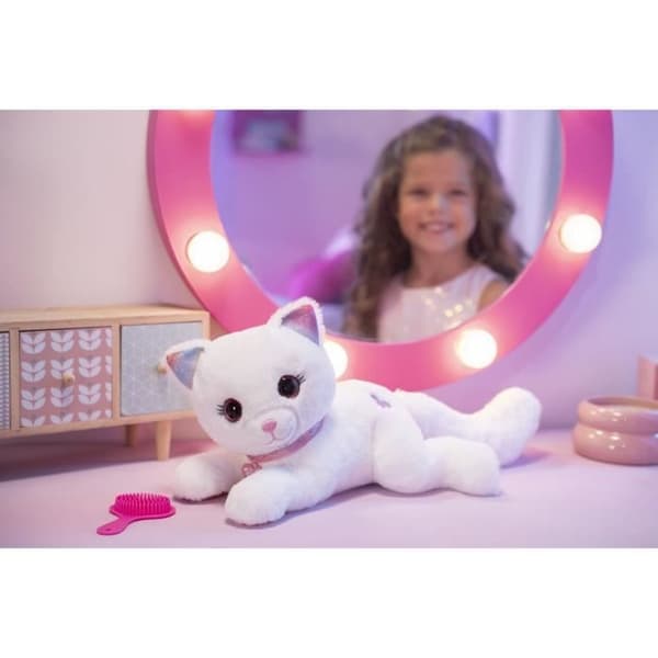 Gipsy Toys - Cuty Bella Fashionista - Interaktiivinen kissapehmolelu - Erittäin pehmeä, joka syttyy kauniiden melodioiden rytmiin - 30 cm