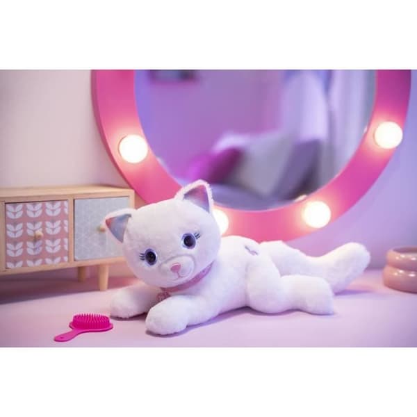 Gipsy Toys - Cuty Bella Fashionista - Interaktiivinen kissapehmolelu - Erittäin pehmeä, joka syttyy kauniiden melodioiden rytmiin - 30 cm