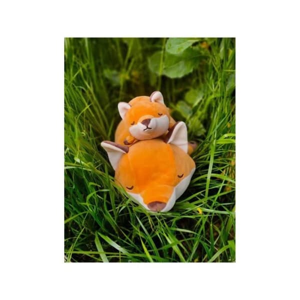 KONTA NEMU NEMU BYXA fox plyschleksak - Storlek S - 11 cm - Orange - Avslappnande effekt