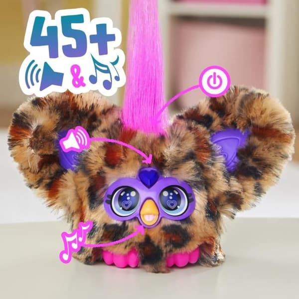 Furby Furblets Chee-Chee, Mini elektronisk kramdjur för flickor och pojkar, över 45 ljud, från 6 år, Hasbro