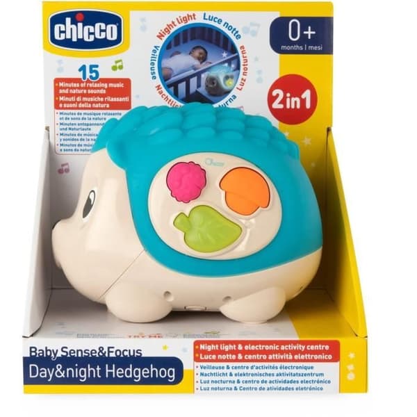 Vakenatt/ljusleksak Igelkottsensorisk - CHICCO - Dag & Natt - Blå - Från födseln