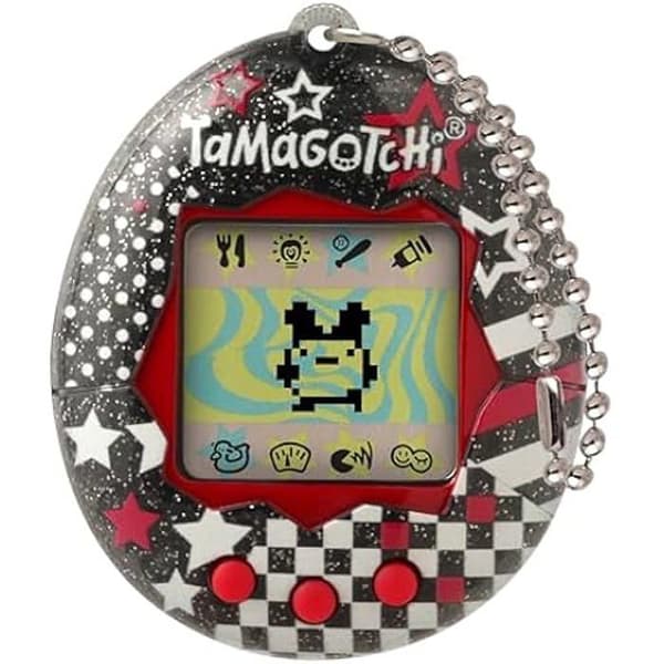 BANDAI Tamagotchi 42984 Virtuell Husdjurs Original Rock Glitter, Flerfärgad 42984 Elektronisk leksak för 8 år och äldre