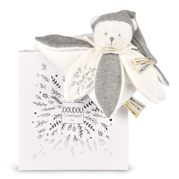 Doudou och Kompaniet - Doudou platt blad Bamse Grå 25 cm