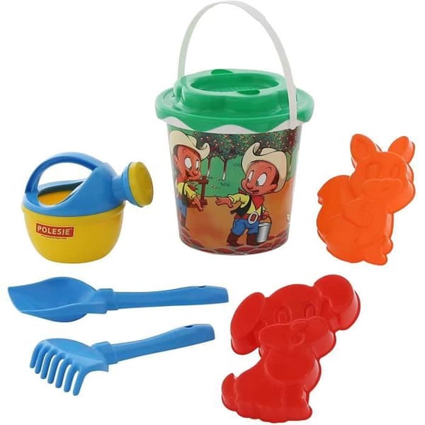 Polesie Set med Hinkar med Mönster med Litet Vattenspann, 7-DELAR. (Set Nr. 338)
